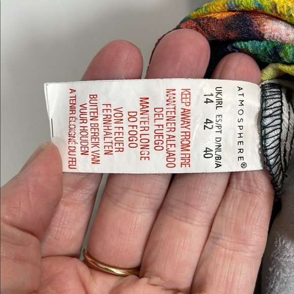 Atmosphere Yellow and Orange Pleated Midi Skirt - Picture 8 of 10